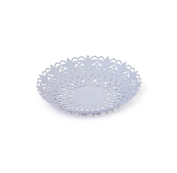 Конфетница «АЖУР» №2 (23 см) серый