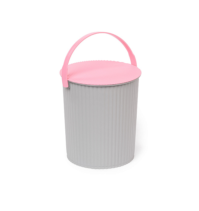 Ведро-стул «Solano» 7 л дымчатая роза