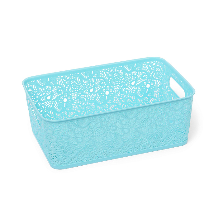 Корзина для хранения «СКАЗКА» №4 (33х22х12) бирюза