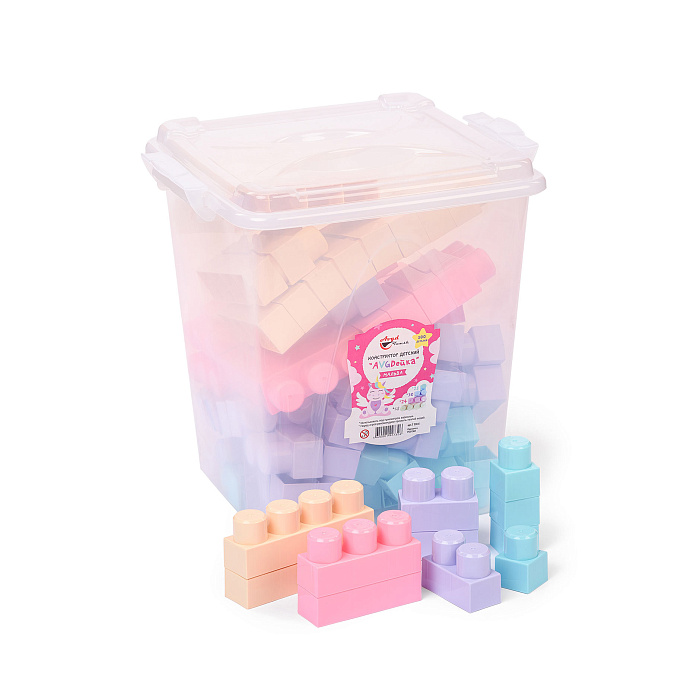 Конструктор детский «AVGDейка» МАЛЬВА 100 деталей (+контейнер)