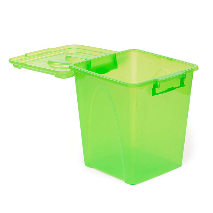 Контейнер «Премиум» с/к 10,5 л прозрачный зеленый