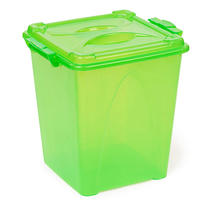Контейнер «Премиум» с/к 14,5 л прозрачный зеленый