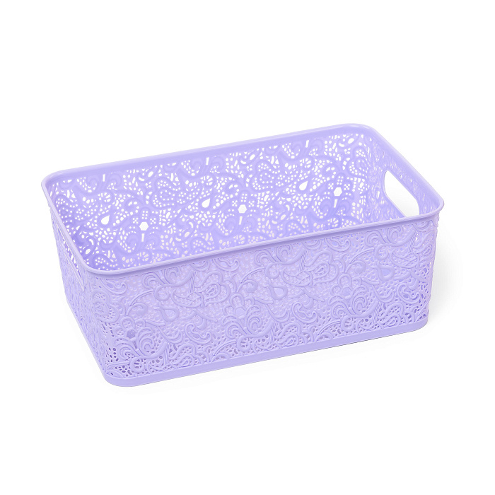 Корзина для хранения «СКАЗКА» №4 (33х22х12) фиолетовый
