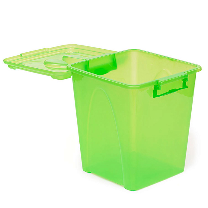 Контейнер «Премиум» с/к 14,5 л прозрачный зеленый