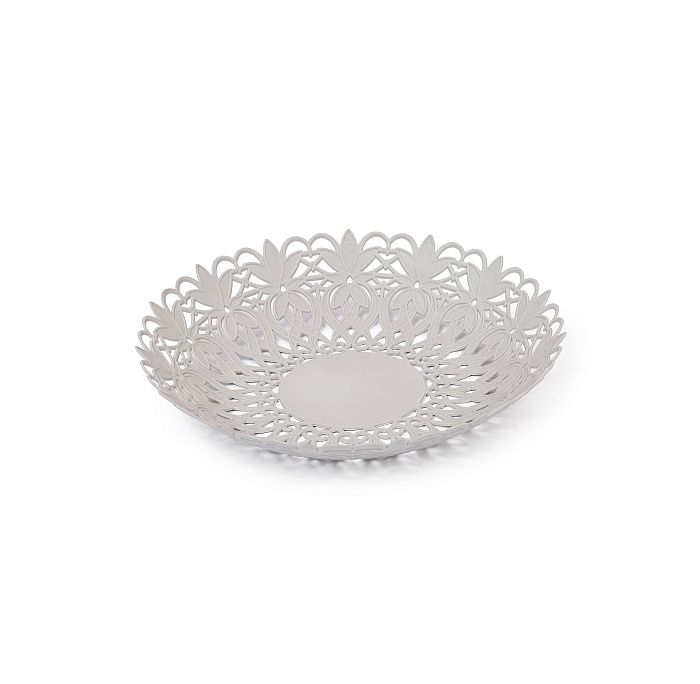 Конфетница «АЖУР» №3 (26 см) серый