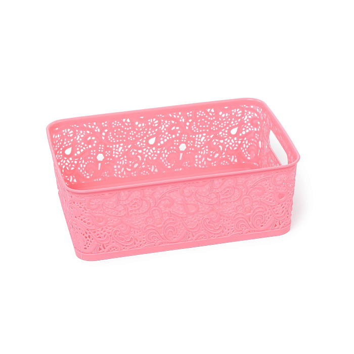 Корзина для хранения «СКАЗКА» №3 (29х21х10) розовый