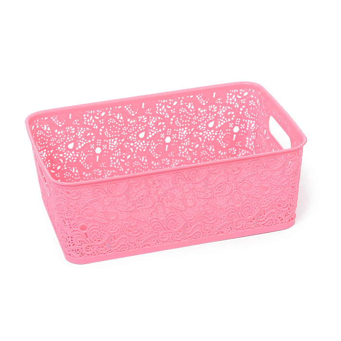 Корзина для хранения «СКАЗКА» №4 (33х22х12) розовый